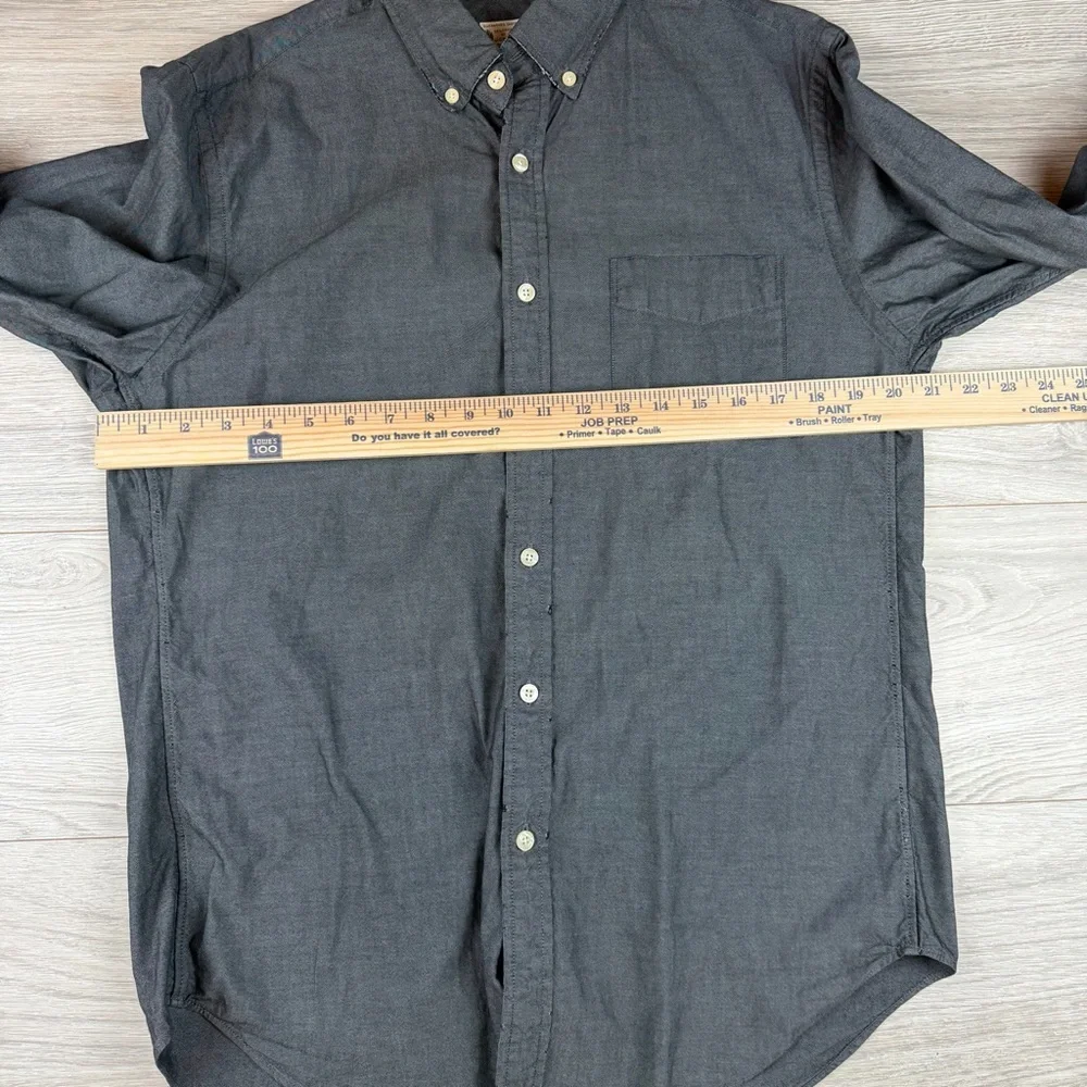 J. Crew Bundle 3 Mens Classic Cotton Button Down Shirts Burgundy Gray Black Sz M